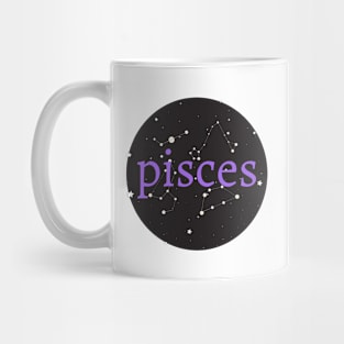 Pisces Zodiac Star Sign Circle Mug